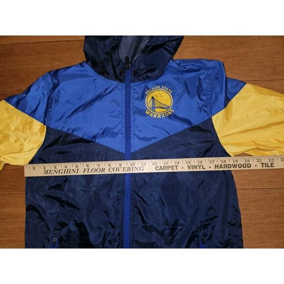NBA Team Apparel Golden State Warriors Windbreaker Jacket YOUTH Large 14-16 - Picture 8 of 9